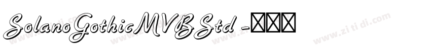 SolanoGothicMVBStd 字体转换
